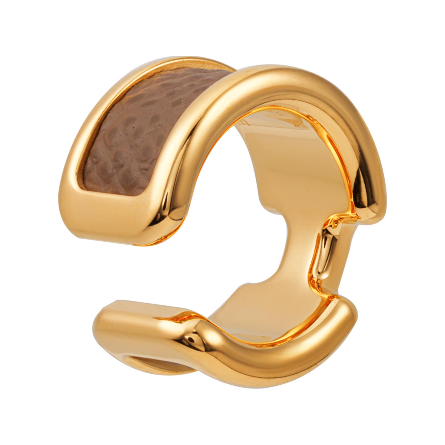 Shop (W) HERMES 優雅簡約皮革夾式耳環. H010734CC18