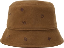 (Women) HERMES Embroidered Cashmere Bucket Hat H212011N-BZ57 (Women) HERMES Embroidered Cashmere Bucket Hat H212011N-BZ57