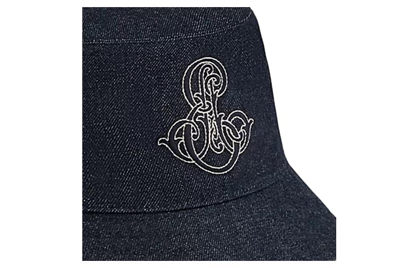 Shop (W) Topi Baldi Kapas HERMES Logo Sulaman Biru - Aksesori Fesyen H241059Nv6057