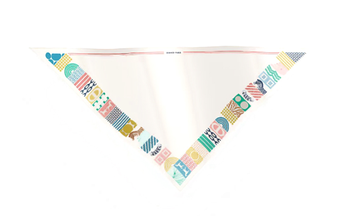 (Women) HERMES Embroidered Silk Scarf  White H884127Sv01 圖 2