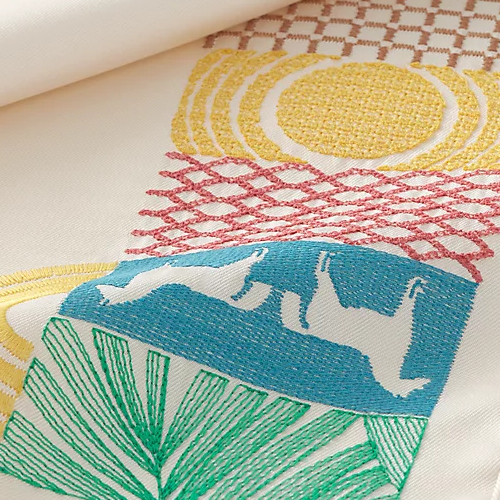 (Women) HERMES Embroidered Silk Scarf  White H884127Sv01 圖 3