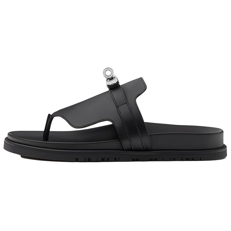 (Women) HERMES Empire 'Black Calfskin' H221074Z-02