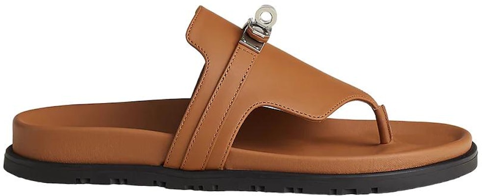 (Women) HERMES Empire Leather Open-Toe Flat Sandal 'Brown Fashion' H221074Z-A3 Order (Women) HERMES Empire Leather Open-Toe Flat Sandal 'Brown Fashion' H221074Z-A3