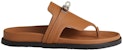 (Women) HERMES Empire Leather Open-Toe Flat Sandal 'Brown Fashion' H221074Z-A3