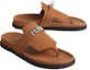 Lookbook (Women) HERMES Empire Leather Open-Toe Flat Sandal 'Brown Fashion' H221074Z-A3