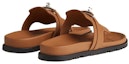 Shop (Women) HERMES Empire Leather Open-Toe Flat Sandal 'Brown Fashion' H221074Z-A3