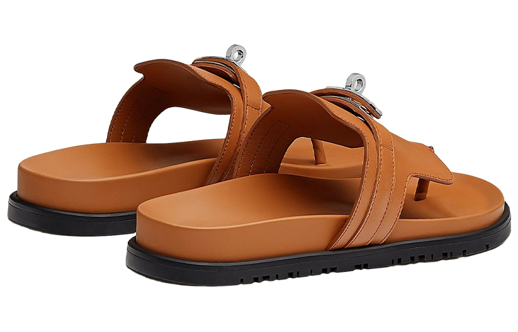 (W) HERMES Empire Slides 'Brown Fashion' 圖 4