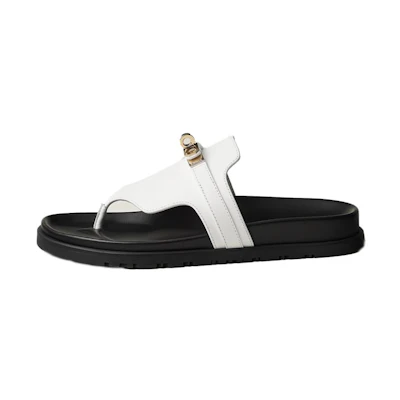 (W) HERMES Empire Slides 'White H'