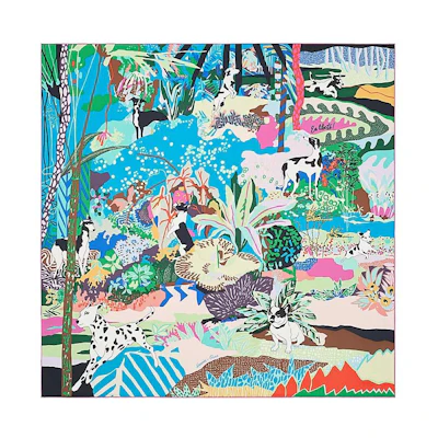 (Women) HERMES En Liberte Luxury Fashion Silk Scarf for Women - Multicolor. 003911S-01