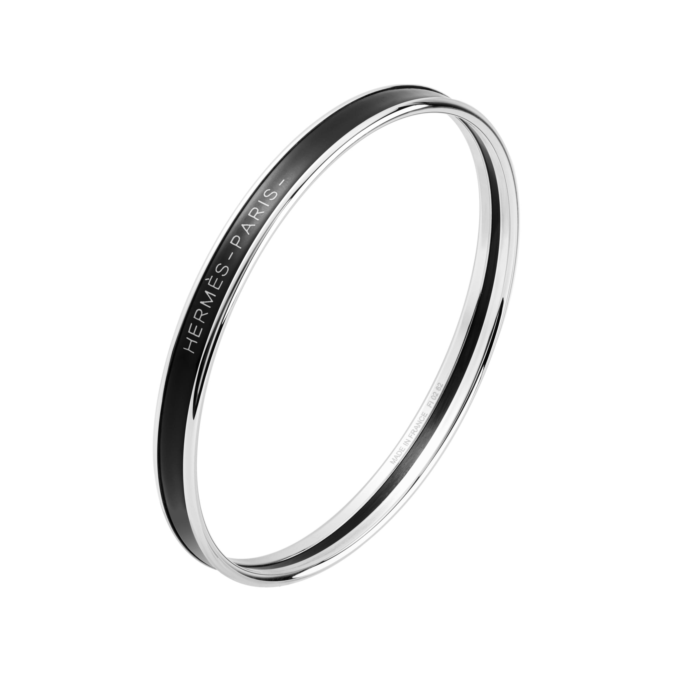 (Women) HERMES Enamel Bracelet  Black H240001FP01