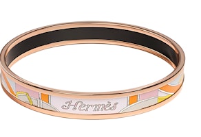 (Women) HERMES Enamel Bracelet Rose Gold Letter Logo Multicolor Accessory H213314FOF7 (Women) HERMES Enamel Bracelet Rose Gold Letter Logo Multicolor Accessory H213314FOF7