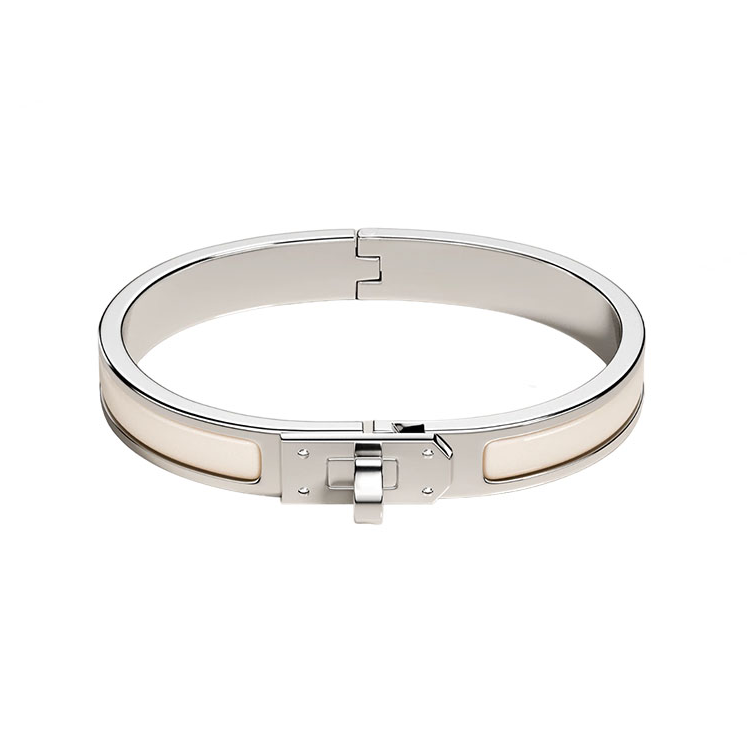 (Women) HERMES Enamel Bracelet Silver for Women - Minimalist Solid Design. H200004FP85PM 圖 2