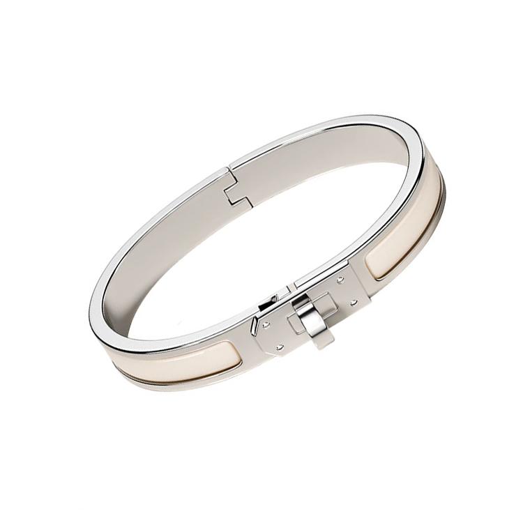 (Women) HERMES Enamel Bracelet Silver for Women - Minimalist Solid Design. H200004FP85PM 圖 4