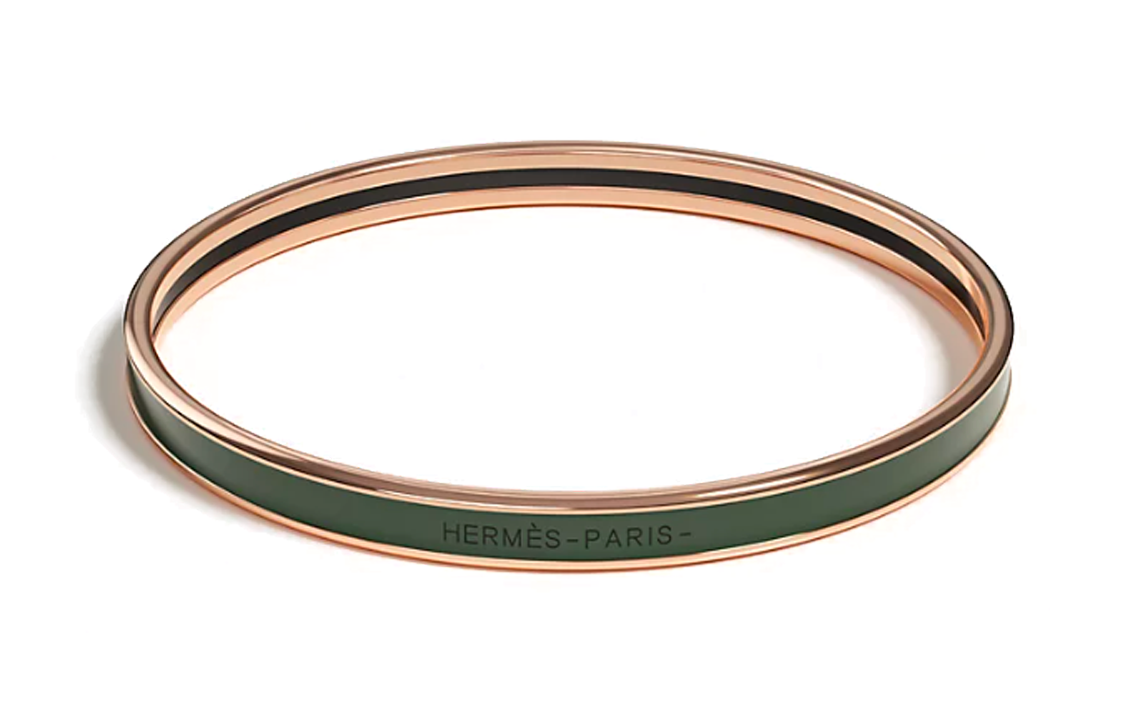 Order (W) Gelang HERMES Enamel Wanita Hijau Gelap. H240001FO3V