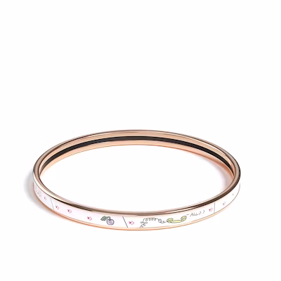 (Women) HERMES Enamel Design Rose Gold Hardware Bracelet Rose Gold. H244417FOJ265