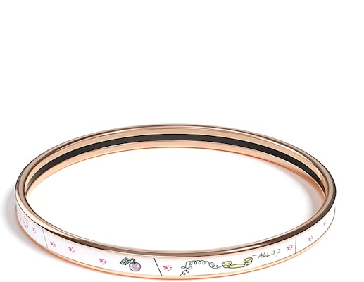 (W) HERMES Gelang Rose Gold dengan Rekaan Enamel & Perkakasan Rose Gold. H244417FOJ265 Order (W) HERMES Gelang Rose Gold dengan Rekaan Enamel & Perkakasan Rose Gold. H244417FOJ265