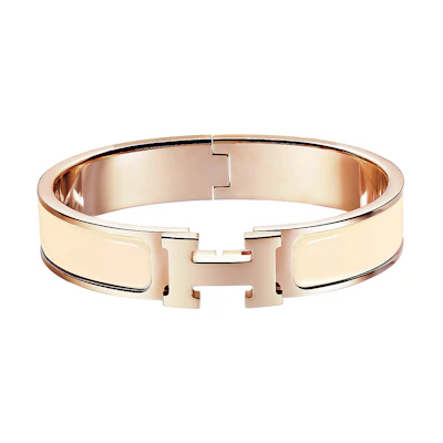 (Women) HERMES Enamel Metal Logo Bracelet for Women H700001FO4P