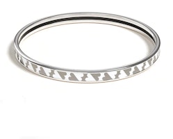 (Women) HERMES Enamel Palladium-Plated Silver Bracelet with Print Design for Women. H243312FPC565 (Women) HERMES Enamel Palladium-Plated Silver Bracelet with Print Design for Women. H243312FPC565