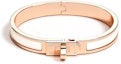 Order (Women) HERMES Enamel Rose Gold-Plated Letter Design Metal Bracelet for Women - White H200004FO85GM