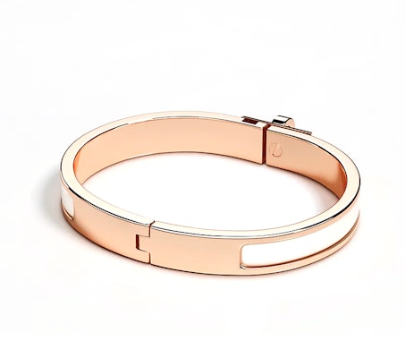 (Women) HERMES Enamel Rose Gold-Plated Letter Design Metal Bracelet for Women - White H200004FO85GM Lookbook (Women) HERMES Enamel Rose Gold-Plated Letter Design Metal Bracelet for Women - White H200004FO85GM