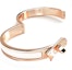 Shop (Women) HERMES Enamel Rose Gold-Plated Letter Design Metal Bracelet for Women - White H200004FO85GM
