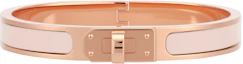 Buy (W) エルメス エナメル ローズゴールド プレート ブレスレット 女性用 - 無地デザイン H200004FO1ZPM