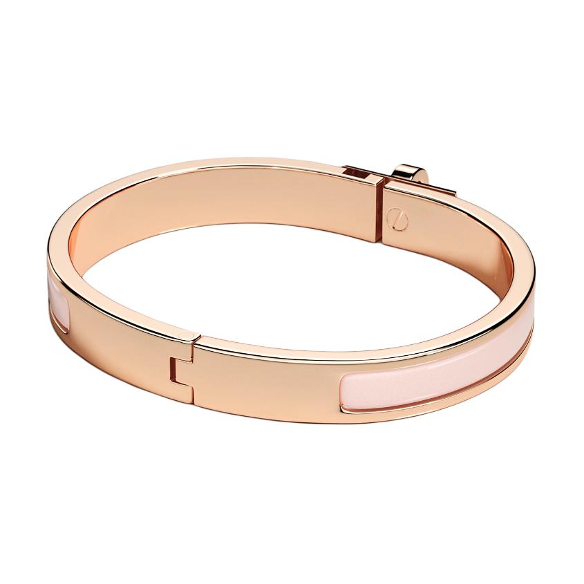(Women) HERMES Enamel Rose Gold Plated Metal Bracelet for Women - Solid Color Design. H200004FO1ZPM 圖 3