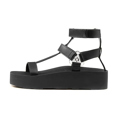 (W) HERMES Enid Sandal 'Black Calfskin'