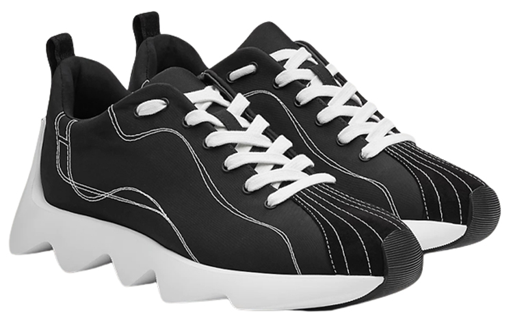 Lookbook HERMES愛馬仕 Envol 系帶運動 低筒 生活休閒鞋 女款 黑色