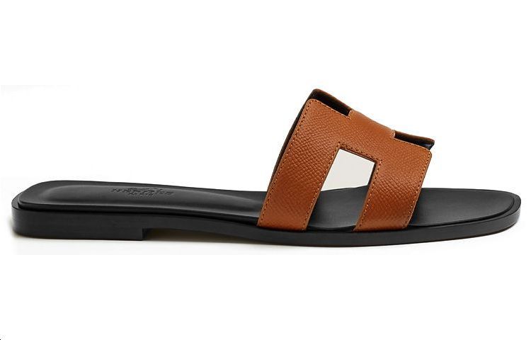 (W) HERMES Epsom Heritage Sandals 'Brown Leather' 圖 2