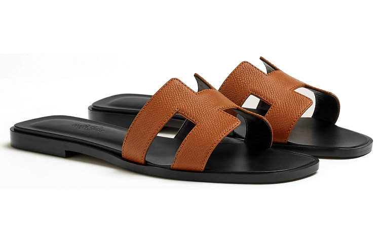 (W) HERMES Epsom Heritage Sandals 'Brown Leather' 圖 3