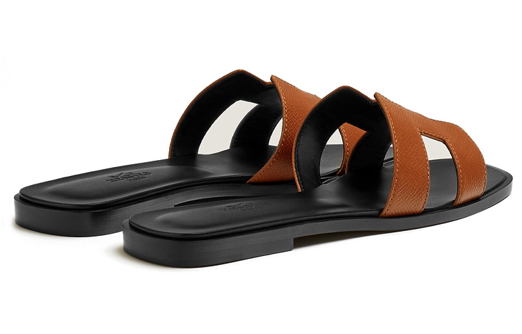 (W) HERMES Epsom Heritage Sandals 'Brown Leather' 圖 4
