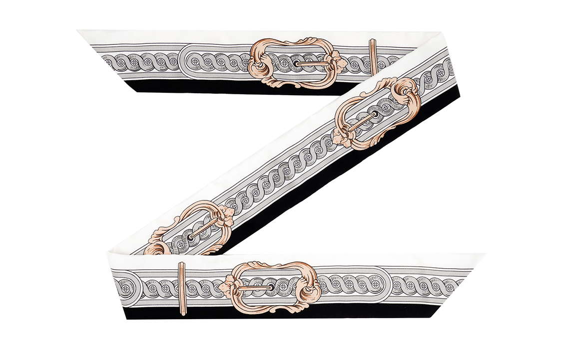 (Women) HERMES Equestrian Twilly Scarf Gray for Women H061517S-01