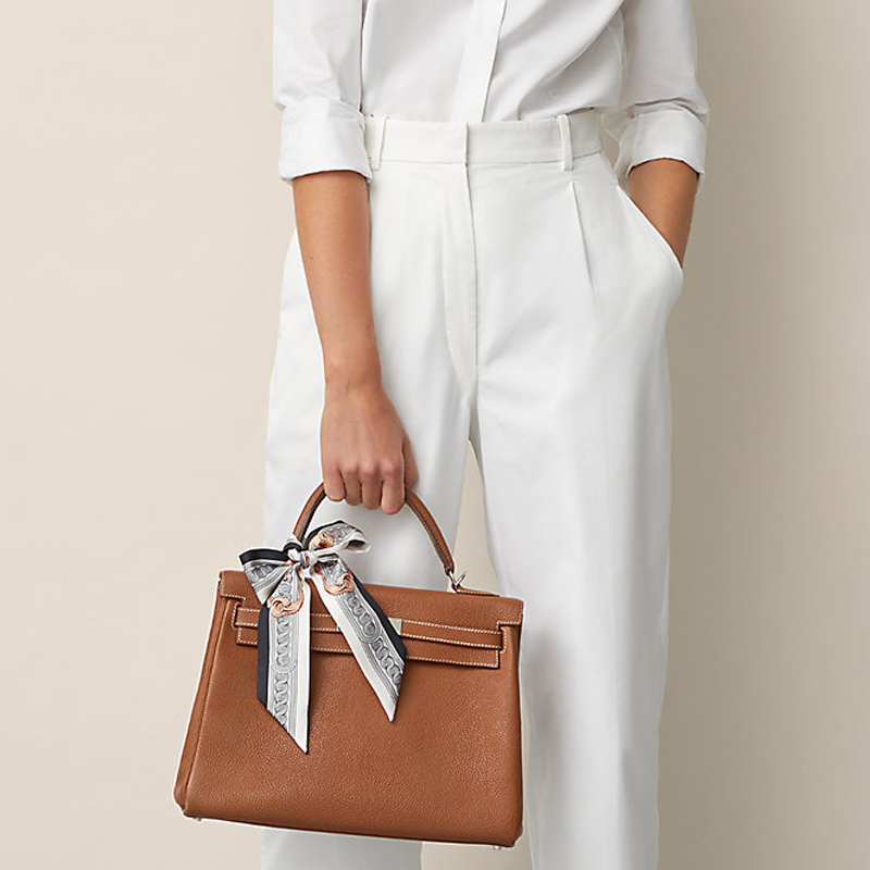 (Women) HERMES Equestrian Twilly Scarf Gray for Women H061517S-01 圖 4