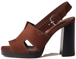 W) エルメス 茶色 オープントゥ サンダル 太ヒール H231131Z-A3を購入 W) エルメス 茶色 オープントゥ サンダル 太ヒール H231131Z-A3を購入