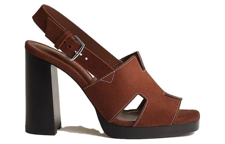 (W) HERMES Eris Sandal 'Brown Leather' 圖 2