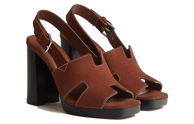 (W) HERMES Eris Sandal 'Brown Leather' 圖 3