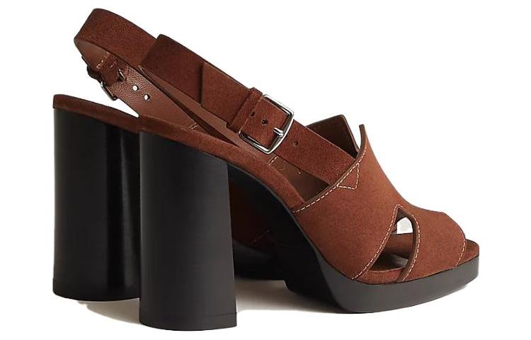 (W) HERMES Eris Sandal 'Brown Leather' 圖 4