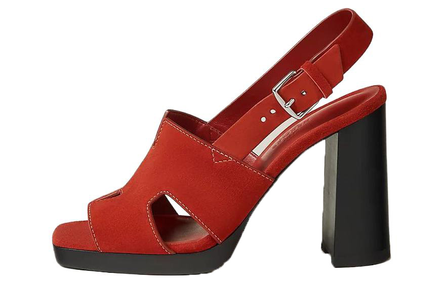 (W) HERMES Eris Sandal 'Orange Pudding'