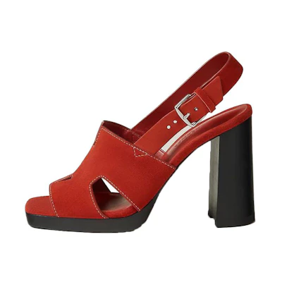 (W) HERMES Eris Sandal 'Orange Pudding'