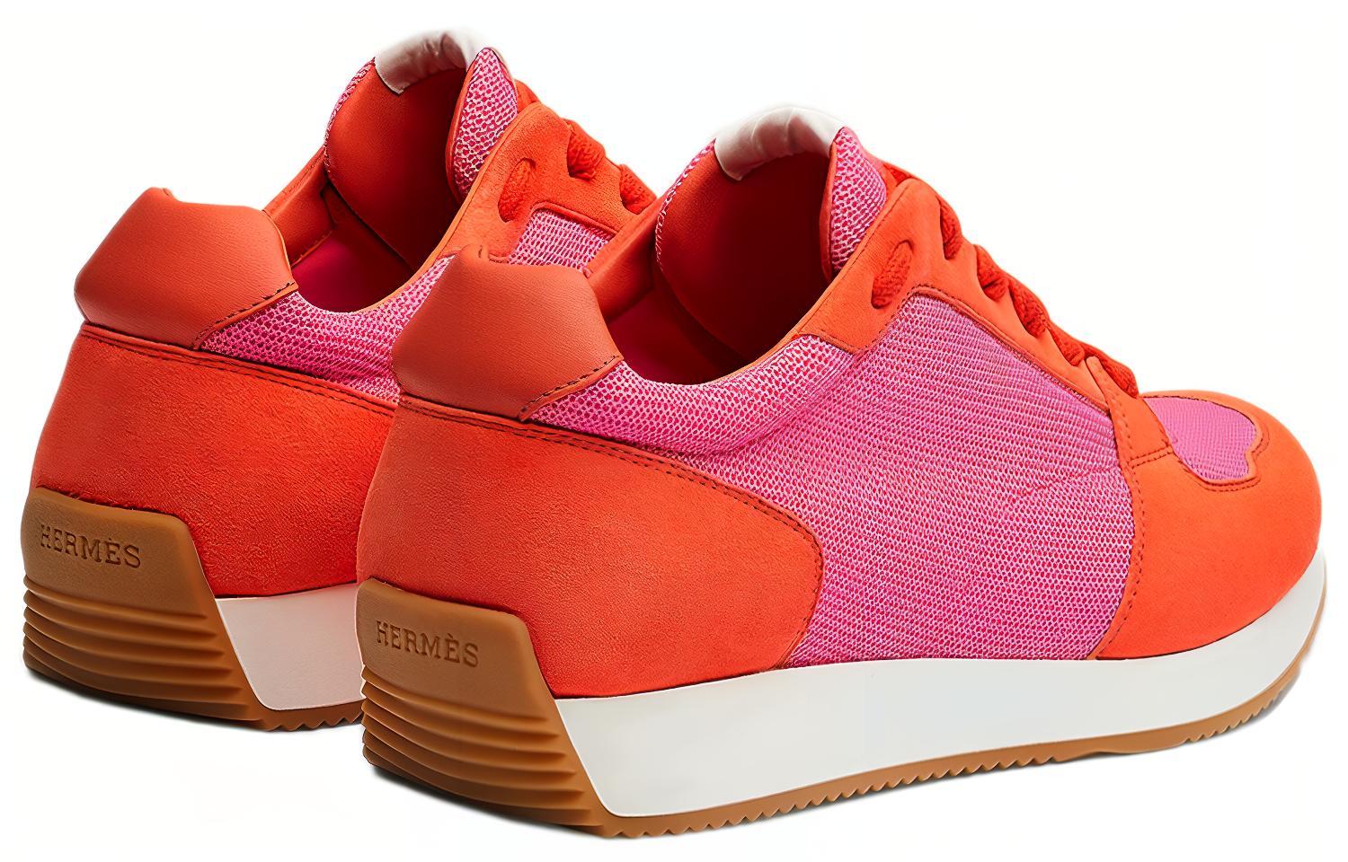 Shop HERMES 愛馬仕 Escape 山羊皮運動鞋 女款 紅粉