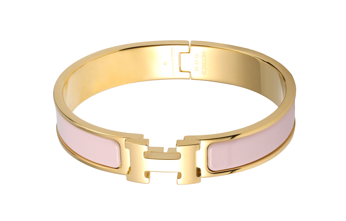 (Women) HERMES Escaping Princess Silver Bow Bracelet Gold Pink  Jewelry H700001F1ZPM 圖 2