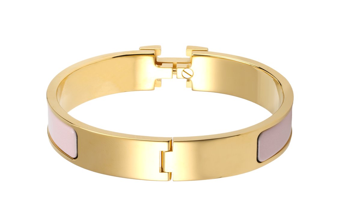 (Women) HERMES Escaping Princess Silver Bow Bracelet Gold Pink  Jewelry H700001F1ZPM 圖 3