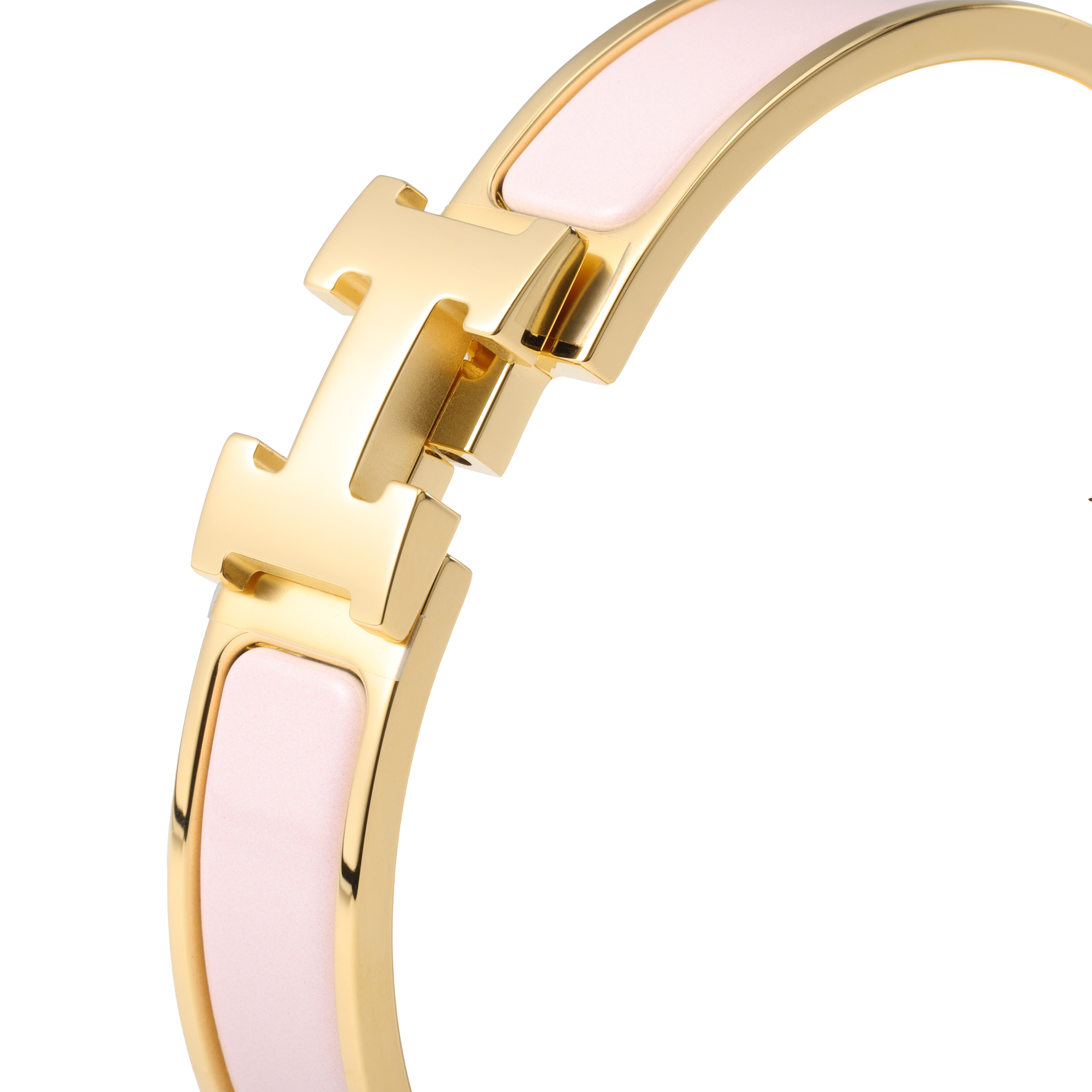 (Women) HERMES Escaping Princess Silver Bow Bracelet Gold Pink  Jewelry H700001F1ZPM 圖 4