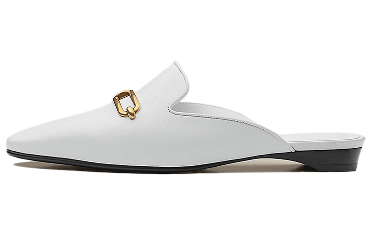 (Women) HERMES Esmee 'White Goat Leather Mule' H221156Z-90