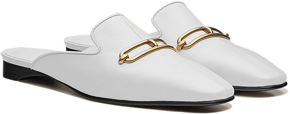 (Women) HERMES Esmee 'White Goat Leather Mule' H221156Z-90 Lookbook (Women) HERMES Esmee 'White Goat Leather Mule' H221156Z-90