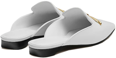 Shop (Women) HERMES Esmee 'White Goat Leather Mule' H221156Z-90
