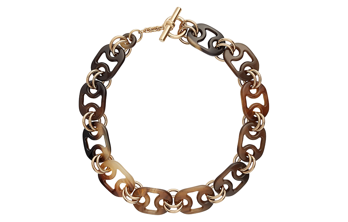 (Women) HERMES Eurydice Fashion Necklace for Women - Buffalo Horn & Copper Design H057082FD00 圖 2