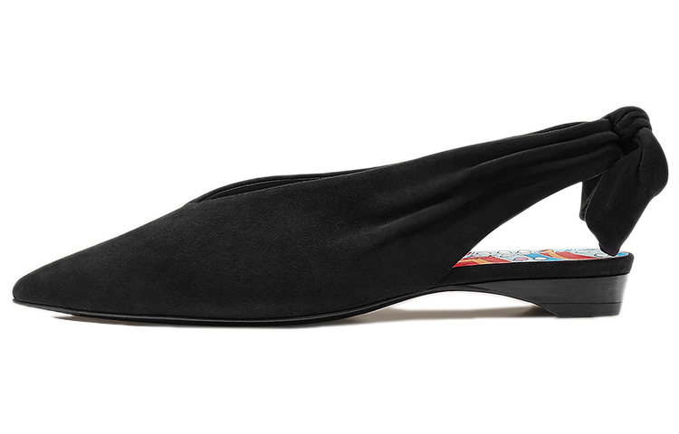 (W) HERMES Eva Flat 'Black Goat Leather'
