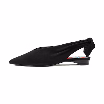(W) HERMES Eva Flat 'Black Goat Leather'